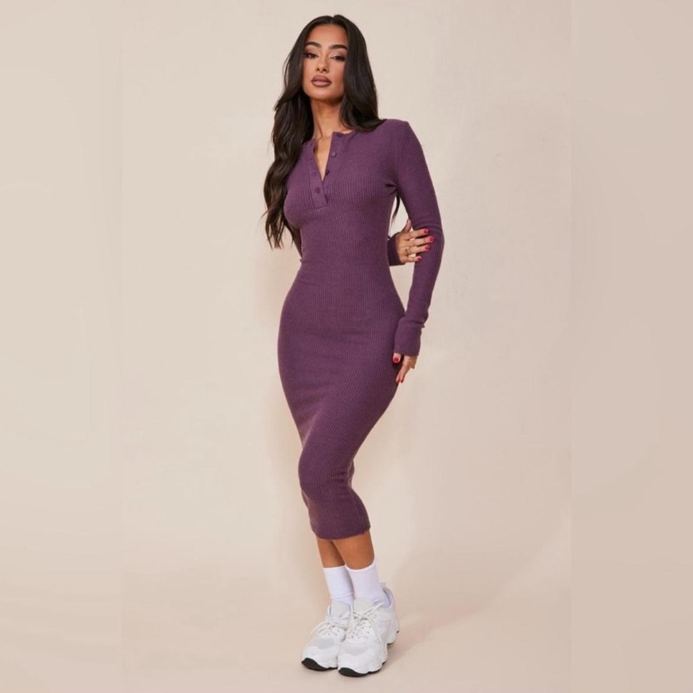 PPL Elegant Purple Knit Dress